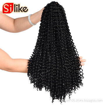 spring Natural Hair 18Inch Passion Twist Crochet Hair 6 Packs/Lot Water Wave Crochet Braiding Hair Long Bohemian  Synthetics